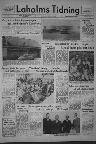 Förstasidan, Torsdag 24 juni 1965