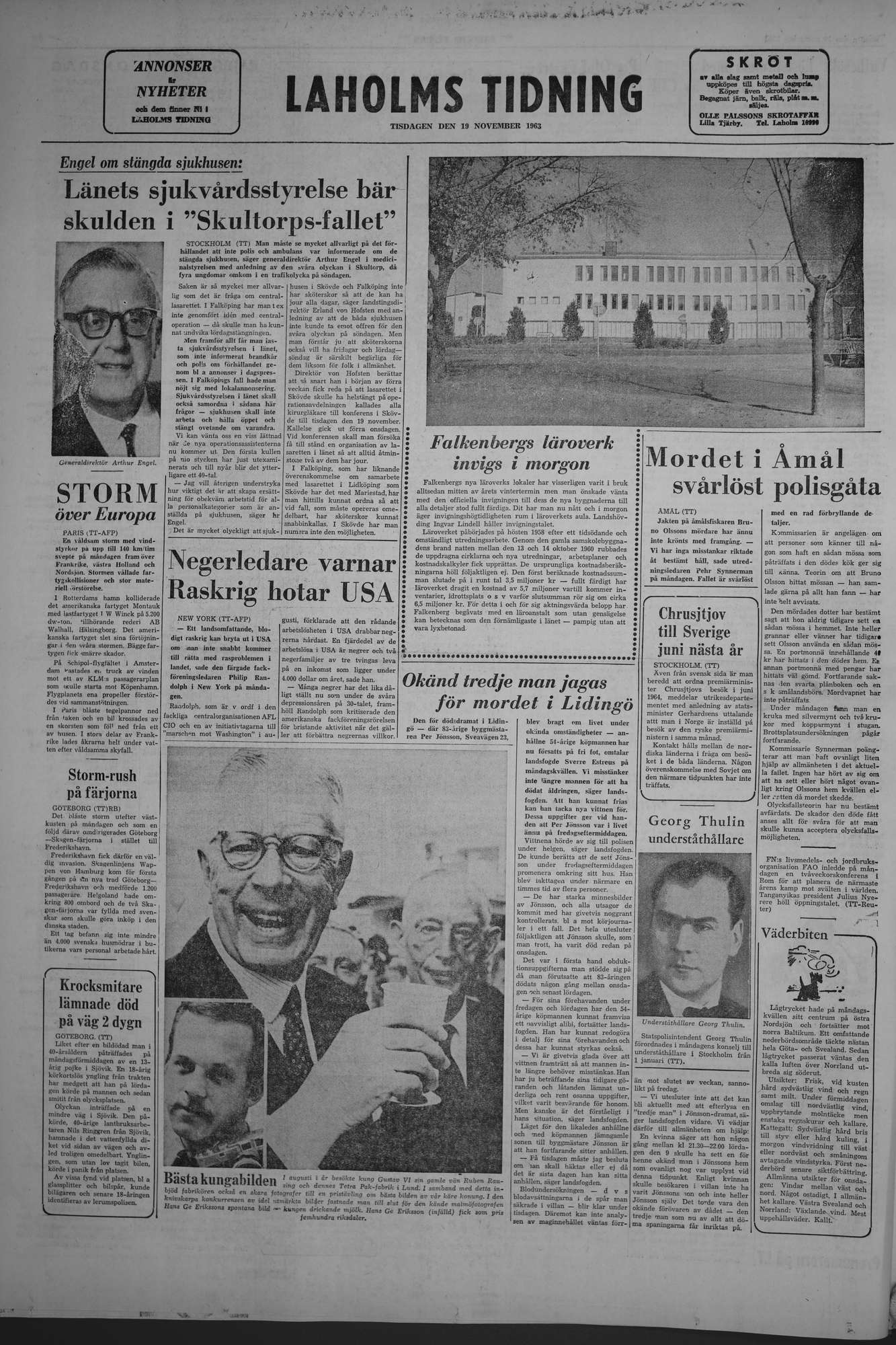 Laholms Tidning Tisdag 19 november 1963, sida 8