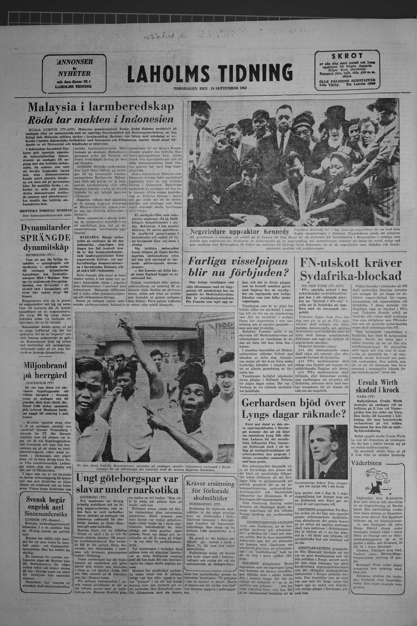 Laholms Tidning Torsdag 19 september 1963, sida 8