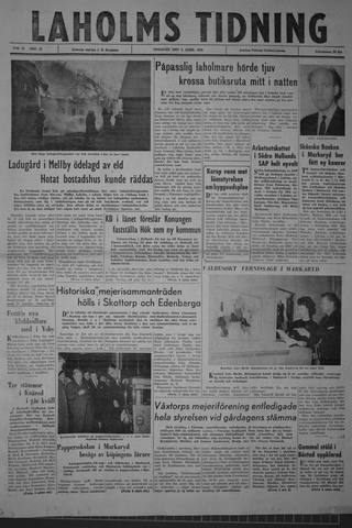 Förstasidan, Tisdag 2 april 1963