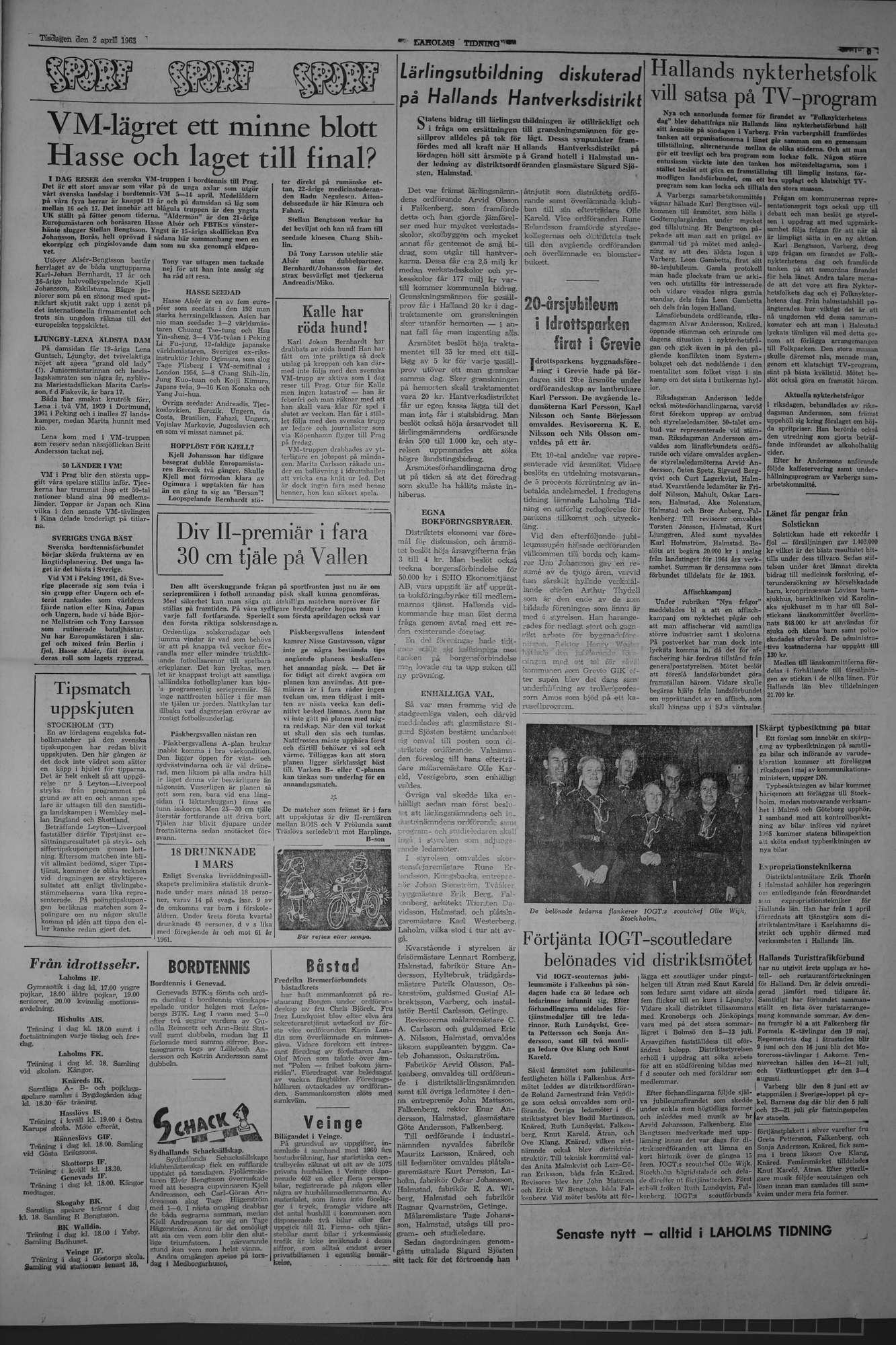 Laholms Tidning Tisdag 2 april 1963, sida 5