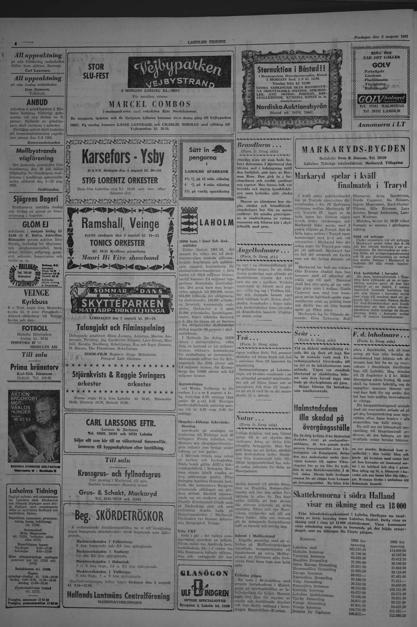 Laholms Tidning Fredag 2 augusti 1963, sida 2