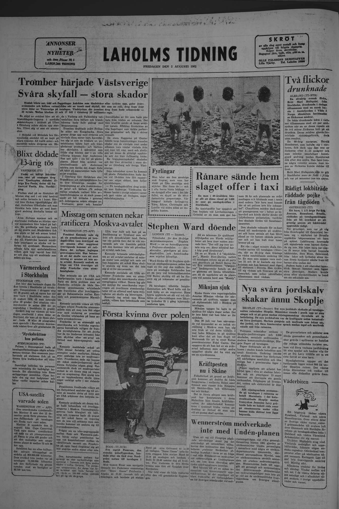 Laholms Tidning Fredag 2 augusti 1963, sida 8