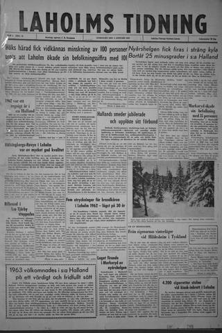 Förstasidan, Onsdag 2 januari 1963