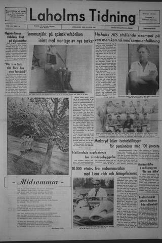 Förstasidan, Fredag 25 juni 1965