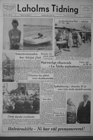 Förstasidan, Tisdag 2 juli 1963