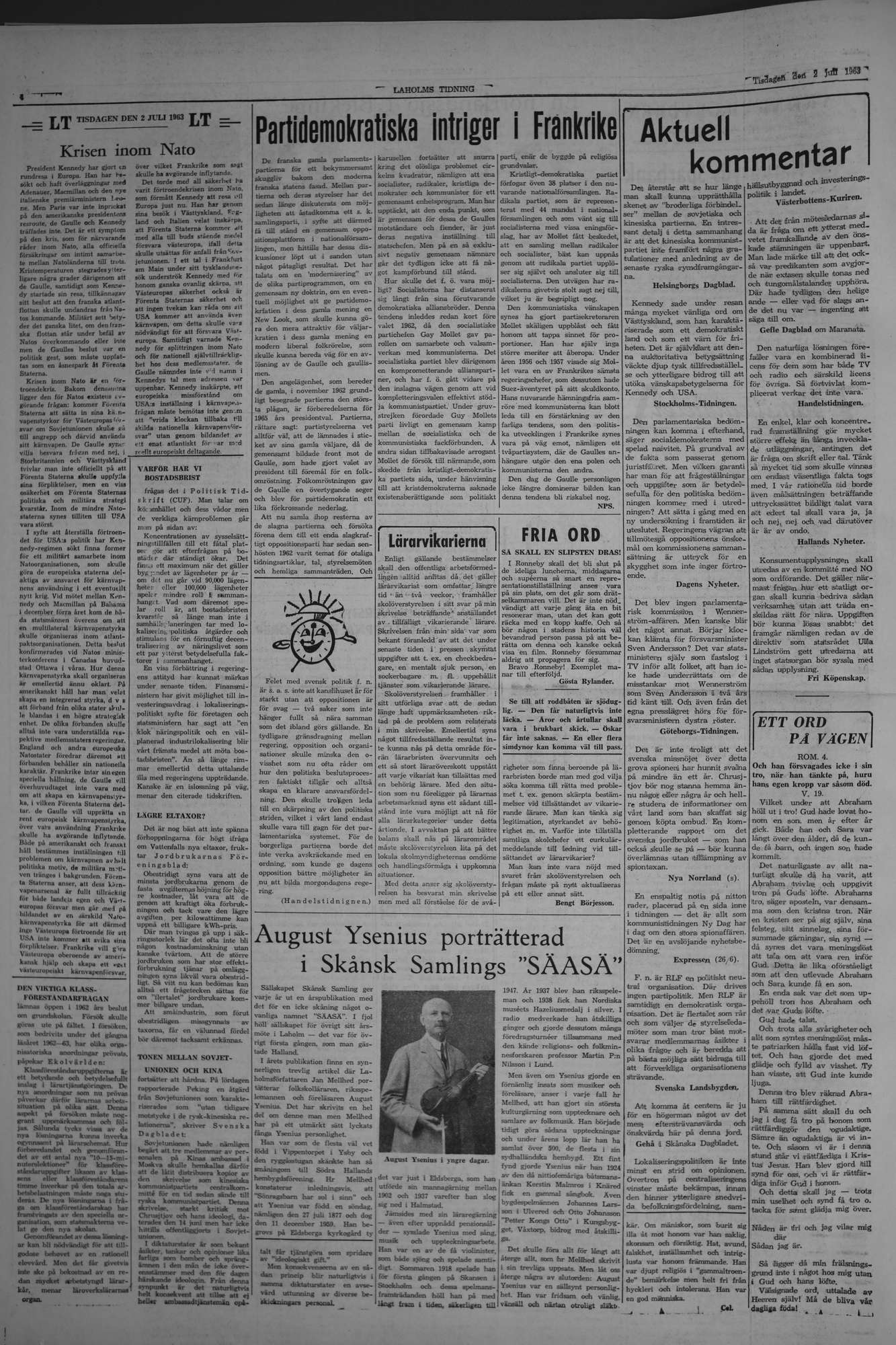Laholms Tidning Tisdag 2 juli 1963, sida 4