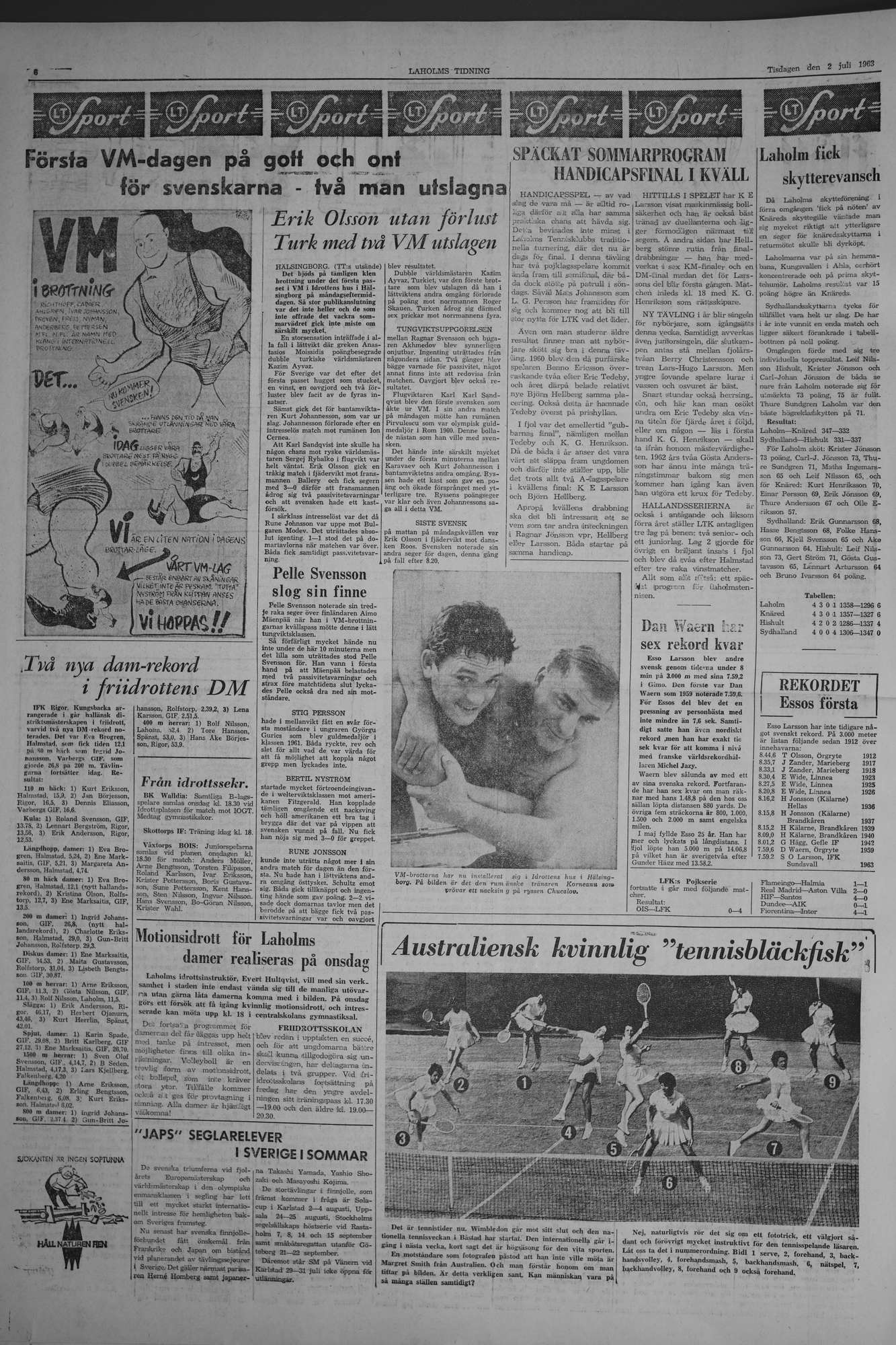 Laholms Tidning Tisdag 2 juli 1963, sida 6