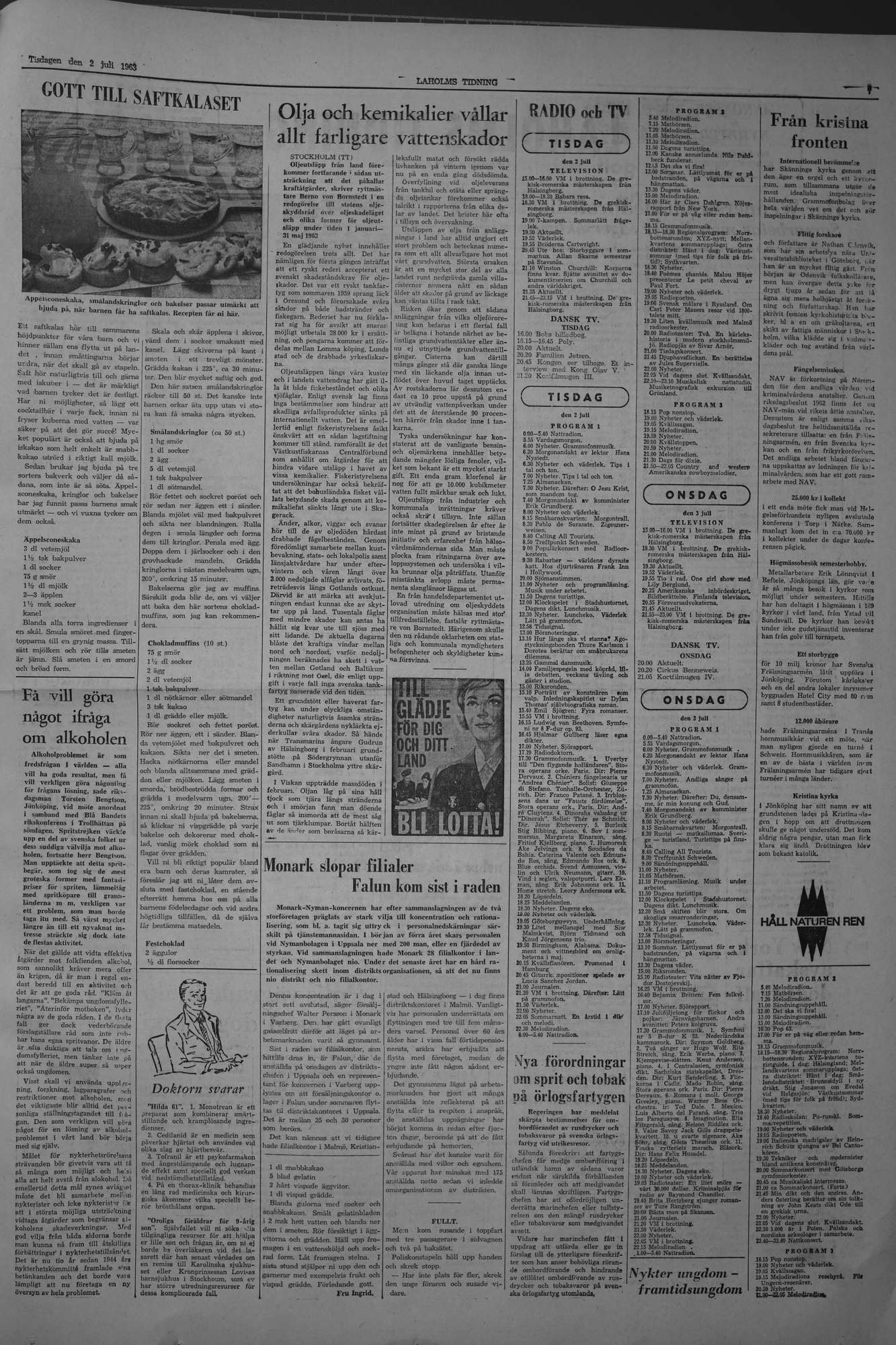 Laholms Tidning Tisdag 2 juli 1963, sida 7