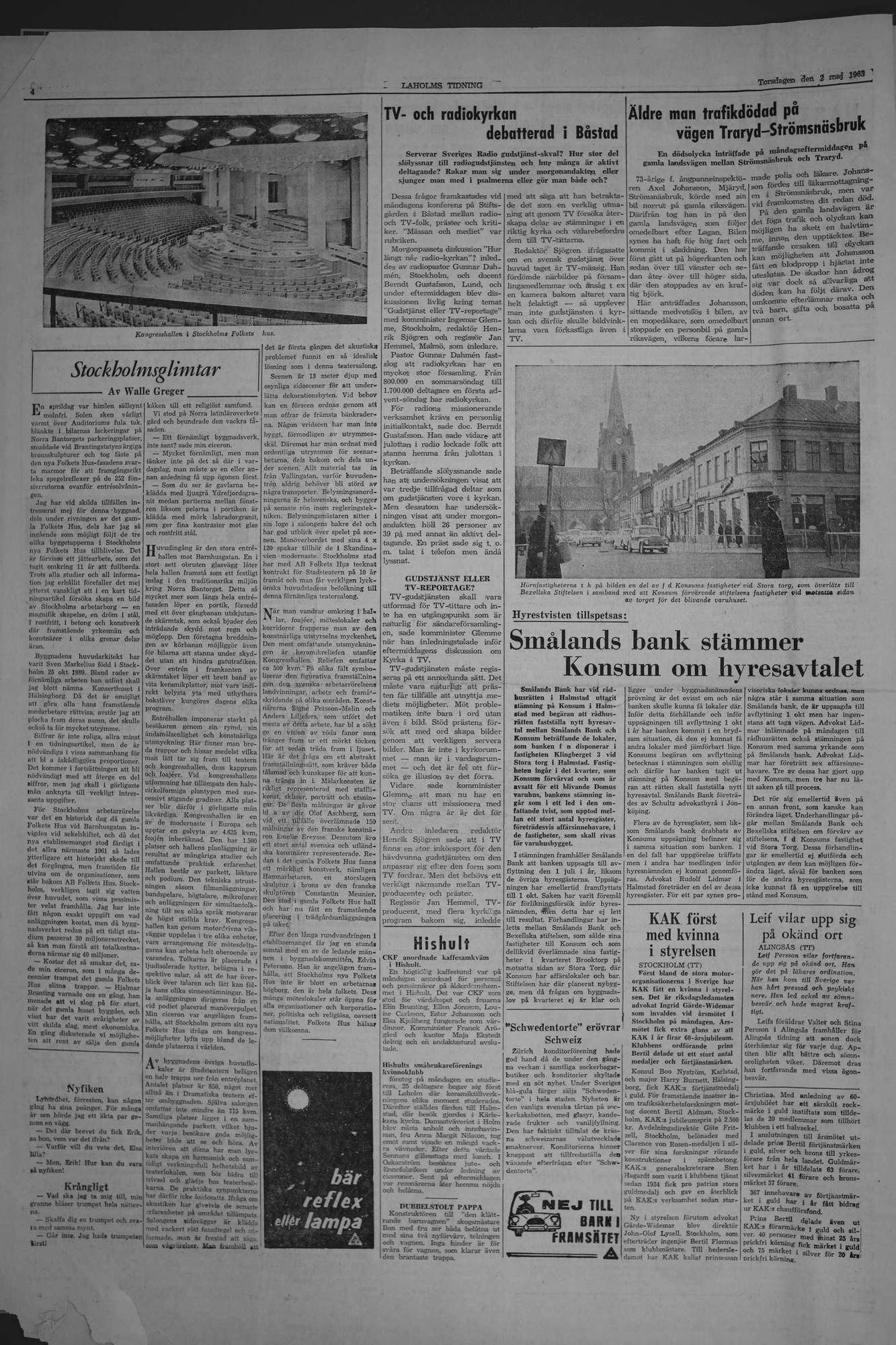 Laholms Tidning Torsdag 2 maj 1963, sida 4