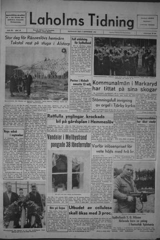 Förstasidan, Måndag 2 september 1963