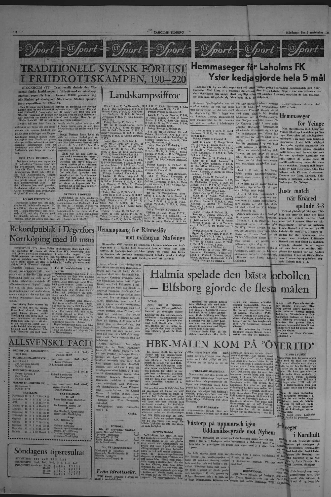 Laholms Tidning Måndag 2 september 1963, sida 6