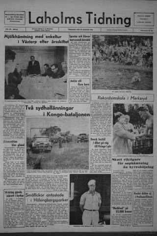 Förstasidan, Tisdag 20 augusti 1963