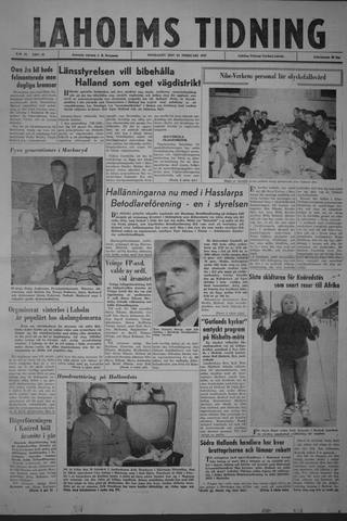 Förstasidan, Onsdag 20 februari 1963