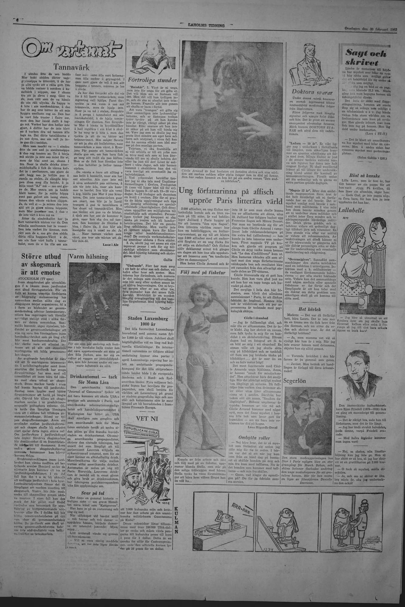 Laholms Tidning Onsdag 20 februari 1963, sida 6