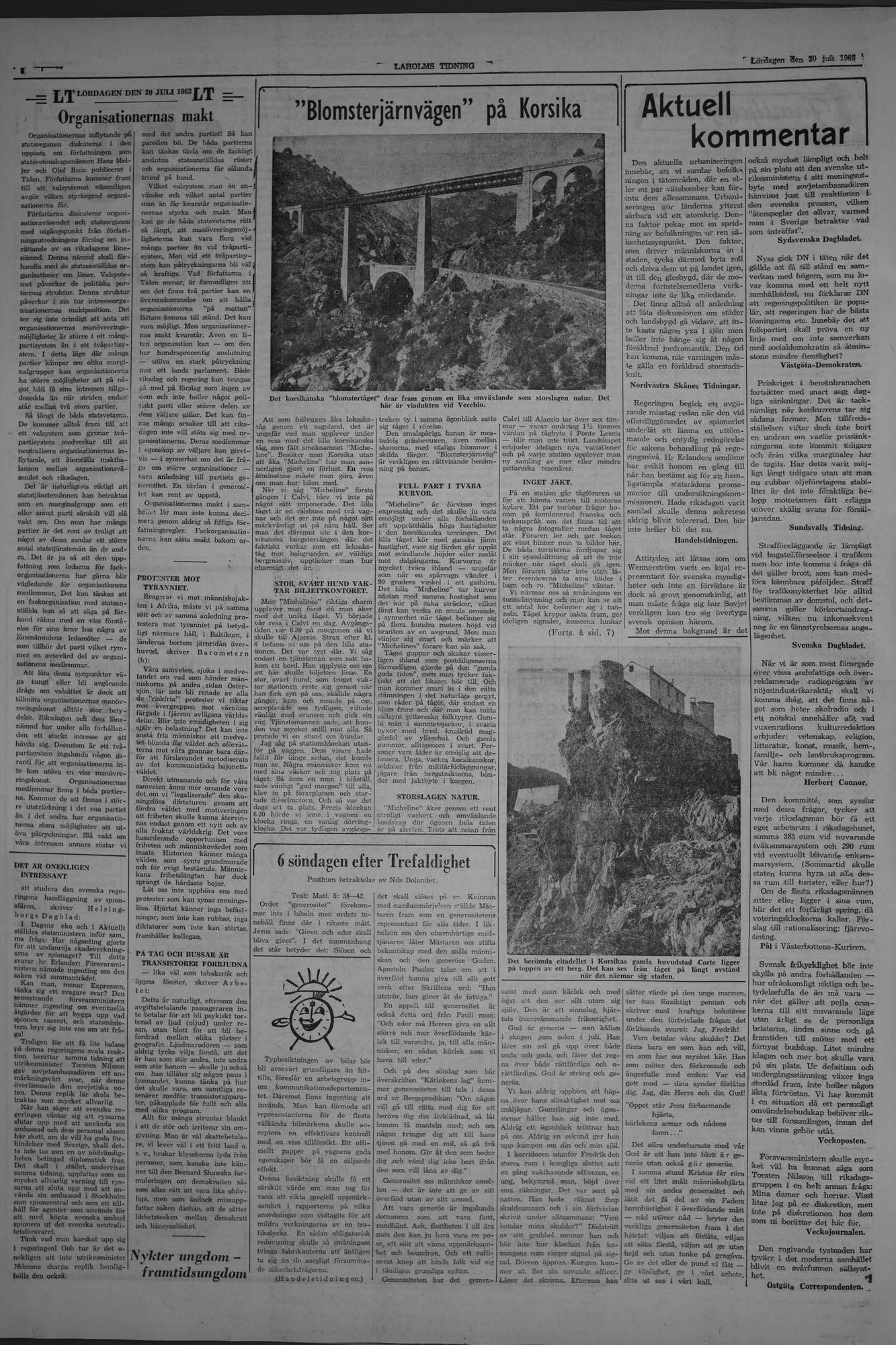 Laholms Tidning Lördag 20 juli 1963, sida 4