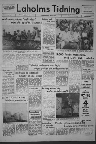 Förstasidan, Måndag 28 juni 1965