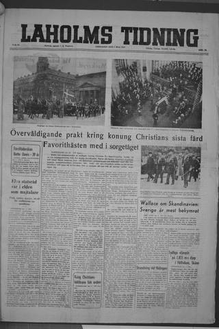 Förstasidan, Fredag 2 maj 1947