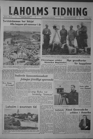 Förstasidan, Torsdag 20 juni 1963