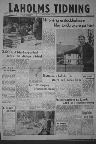 Förstasidan, Måndag 20 maj 1963