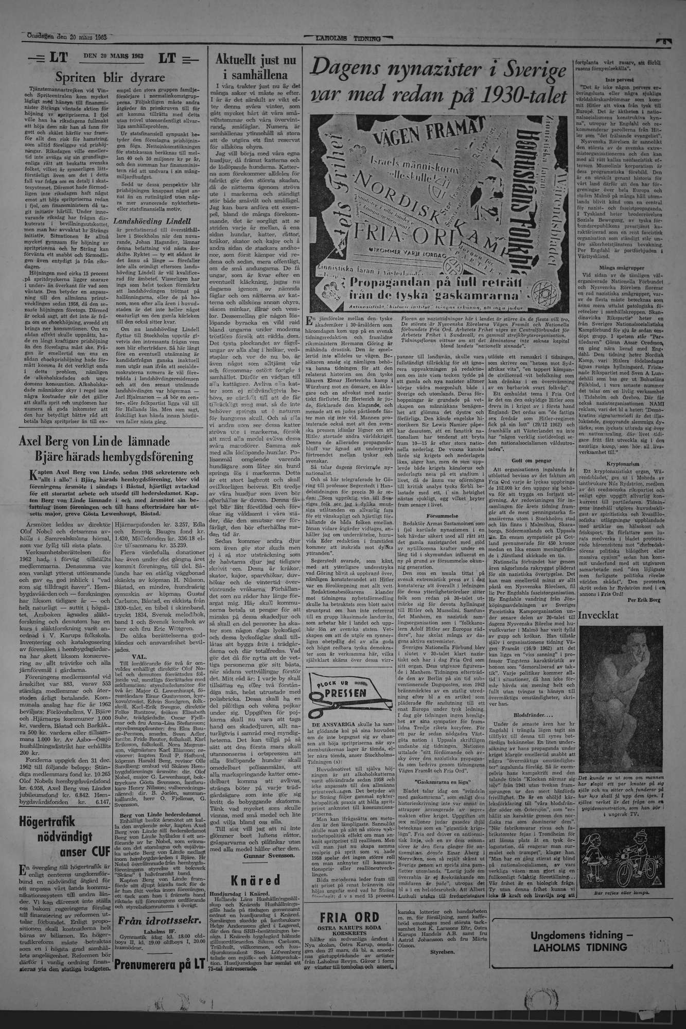 Laholms Tidning Onsdag 20 mars 1963, sida 5