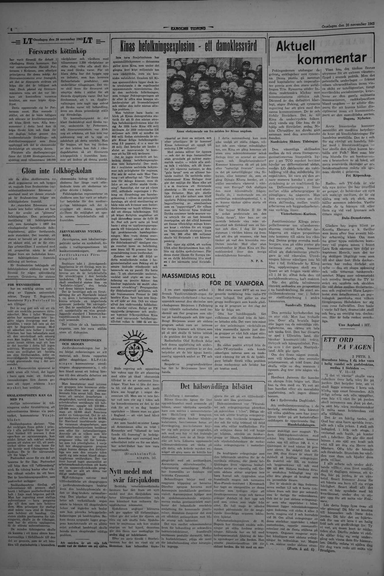 Laholms Tidning Onsdag 20 november 1963, sida 4