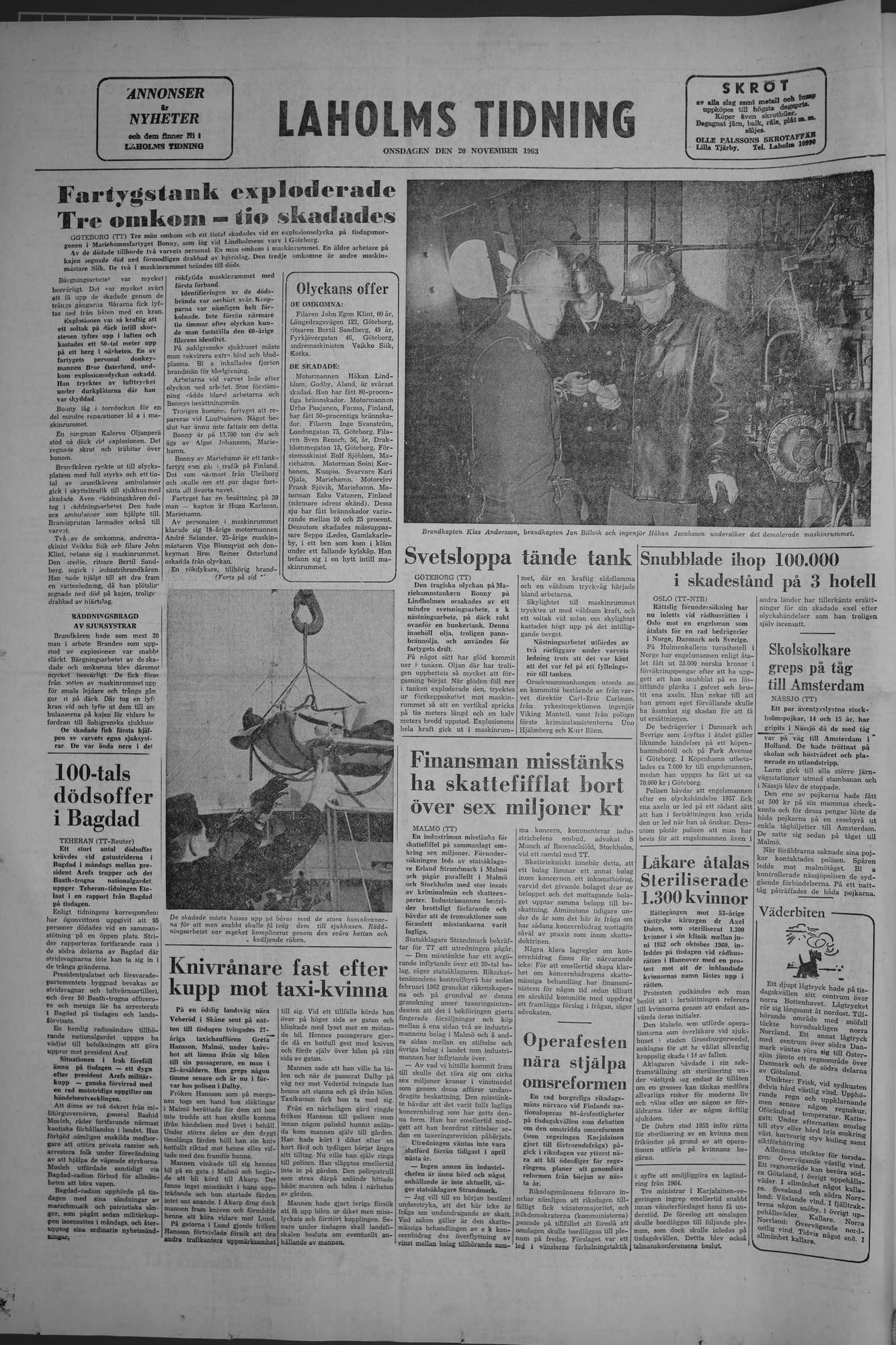 Laholms Tidning Onsdag 20 november 1963, sida 8