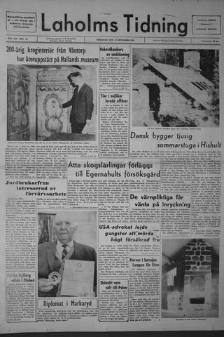 Förstasidan, Fredag 20 september 1963