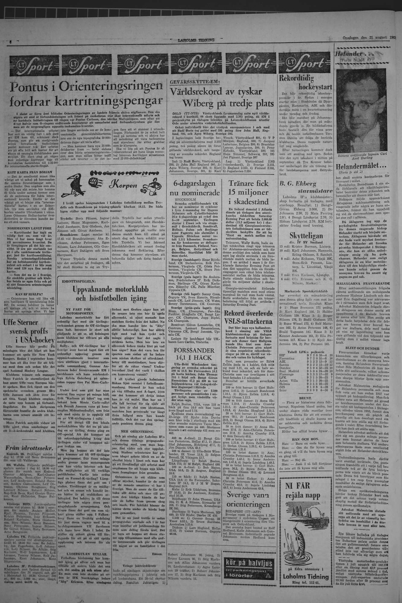 Laholms Tidning Onsdag 21 augusti 1963, sida 6