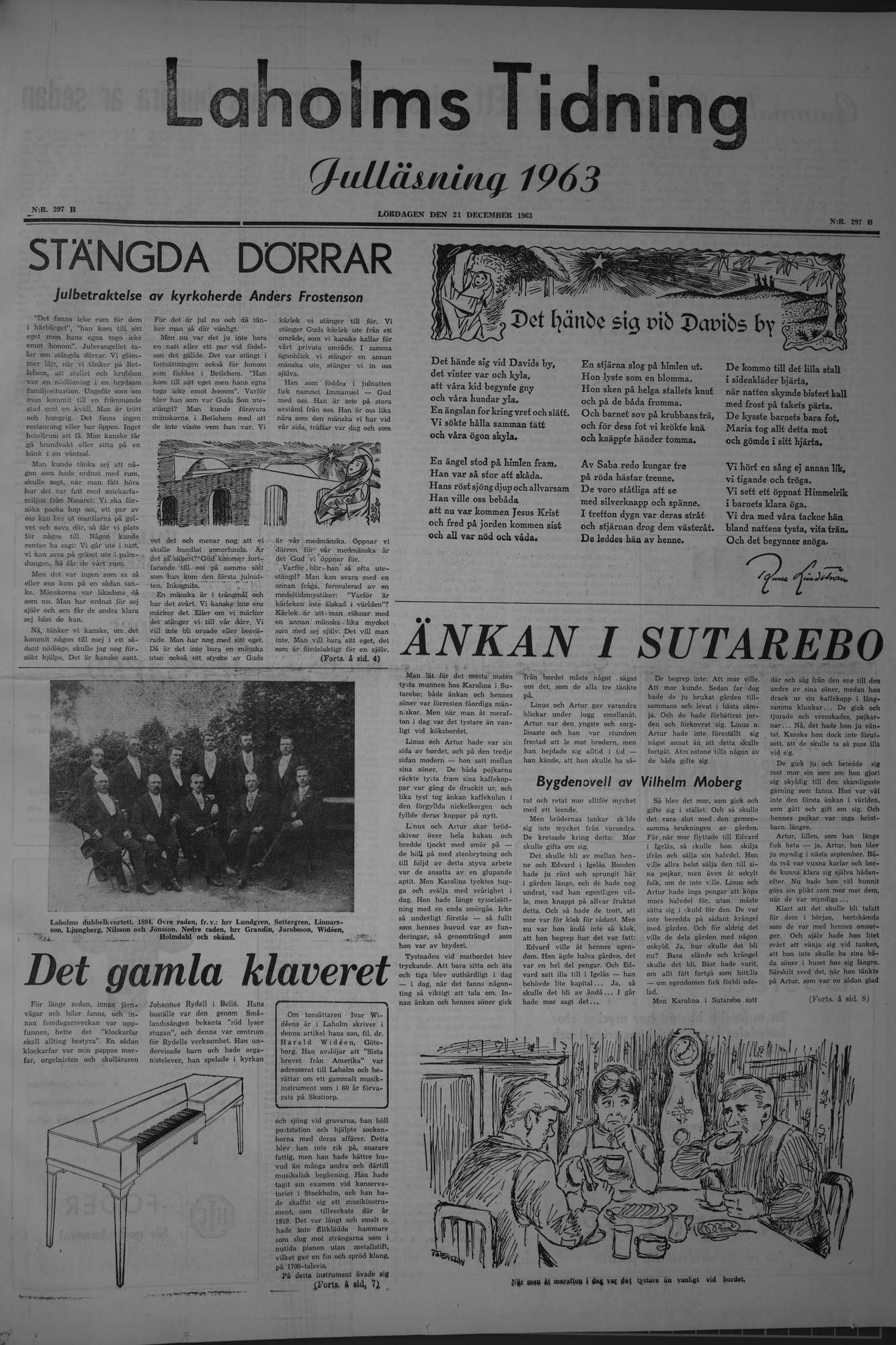 Laholms Tidning Lördag 21 december 1963, sida 9