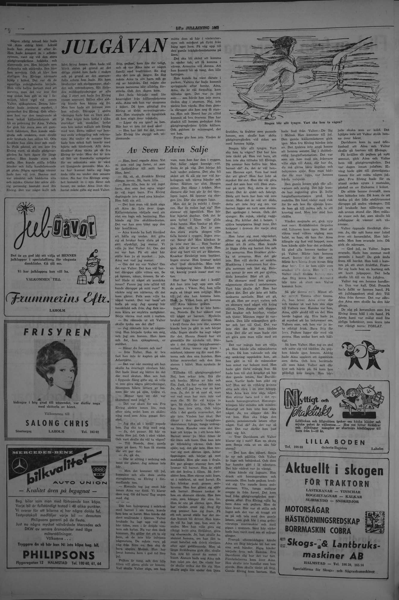 Laholms Tidning Lördag 21 december 1963, sida 14