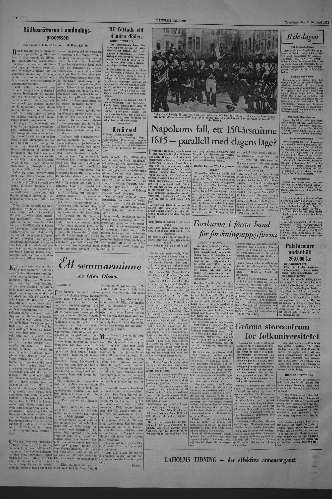 Laholms Tidning Torsdag 21 februari 1963, sida 4