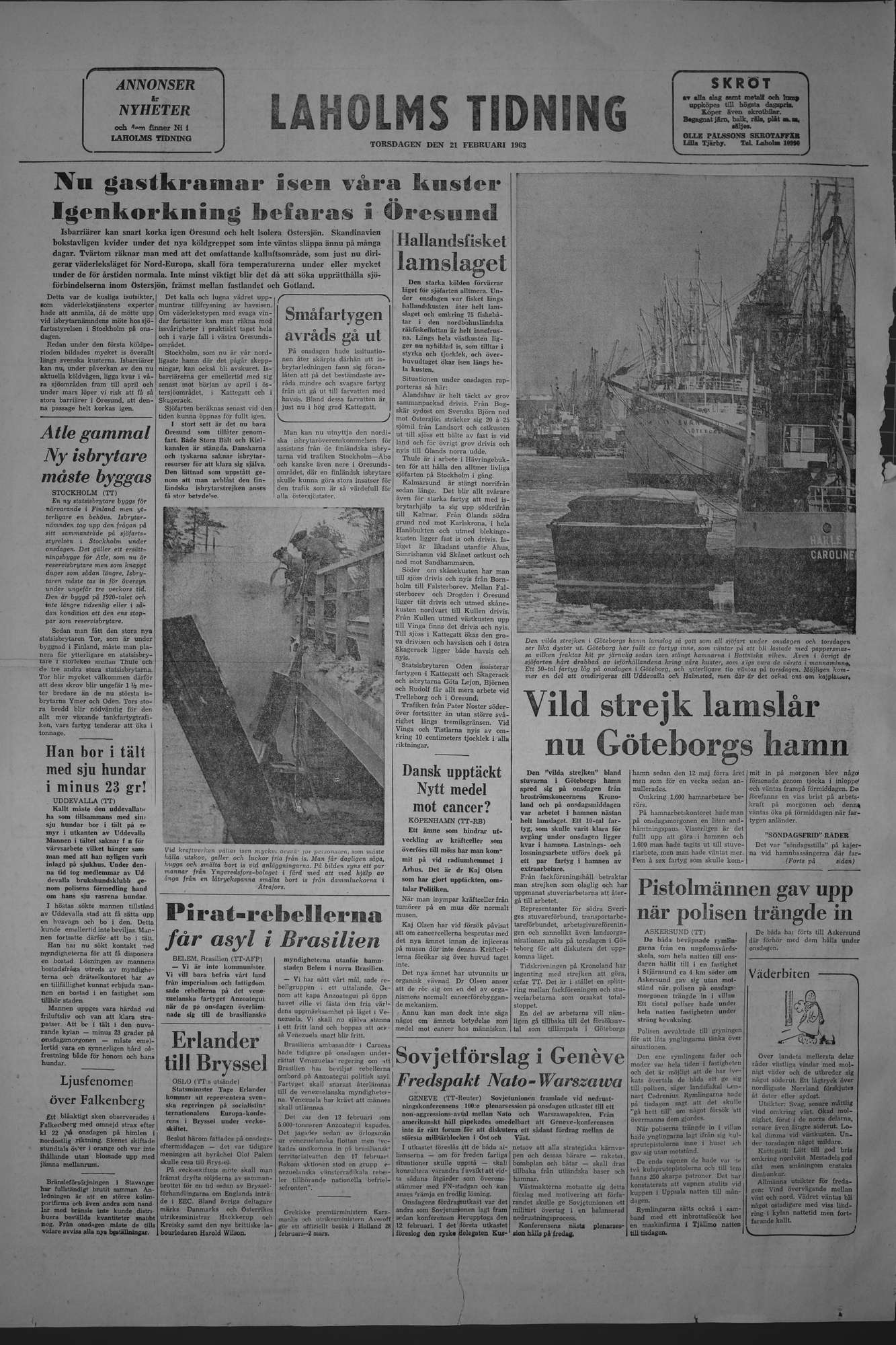 Laholms Tidning Torsdag 21 februari 1963, sida 8