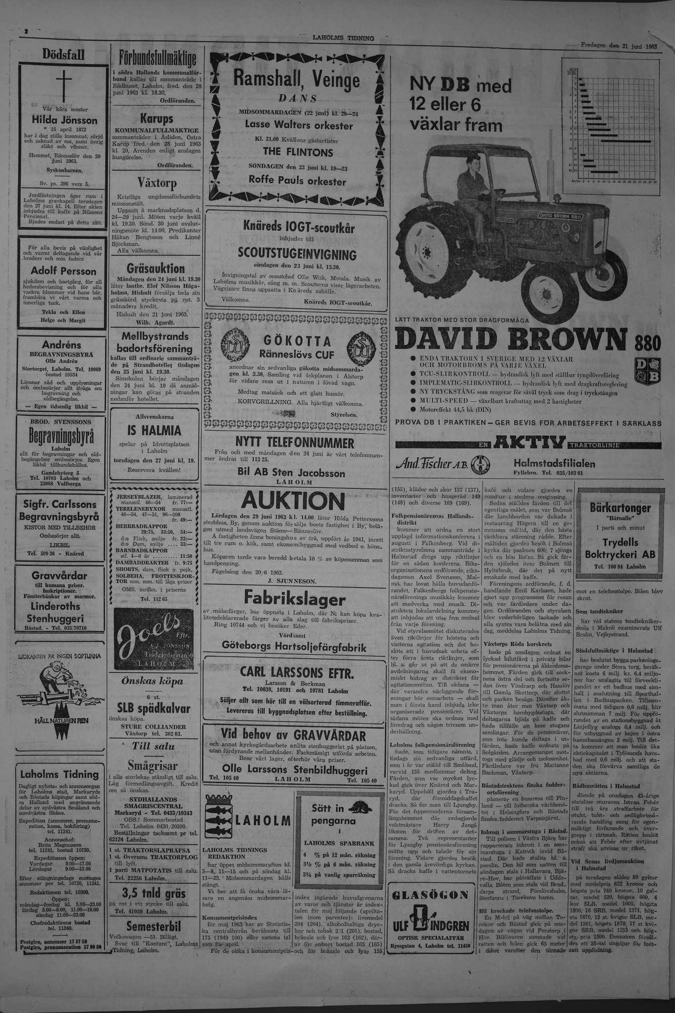 Laholms Tidning Fredag 21 juni 1963, sida 2
