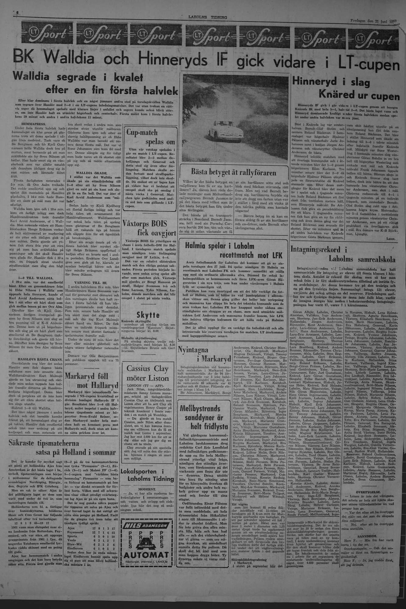 Laholms Tidning Fredag 21 juni 1963, sida 6