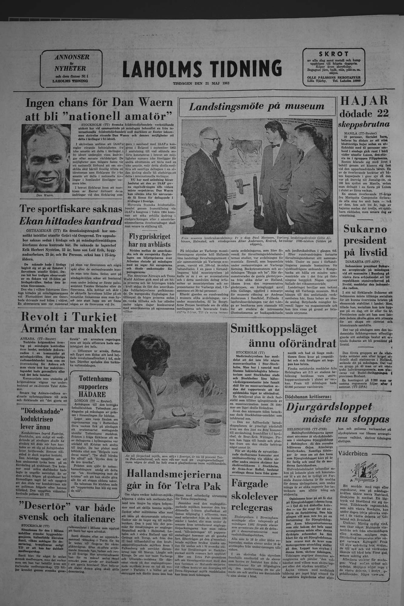 Laholms Tidning Tisdag 21 maj 1963, sida 8