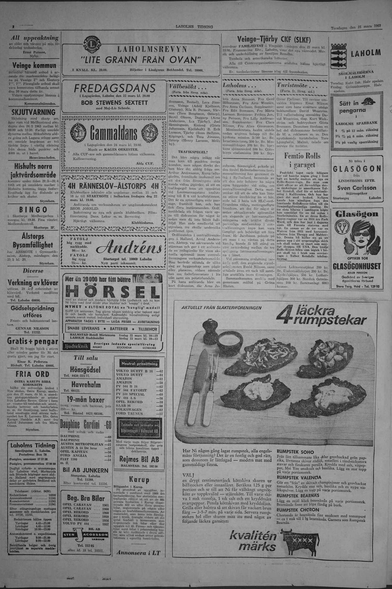 Laholms Tidning Torsdag 21 mars 1963, sida 2