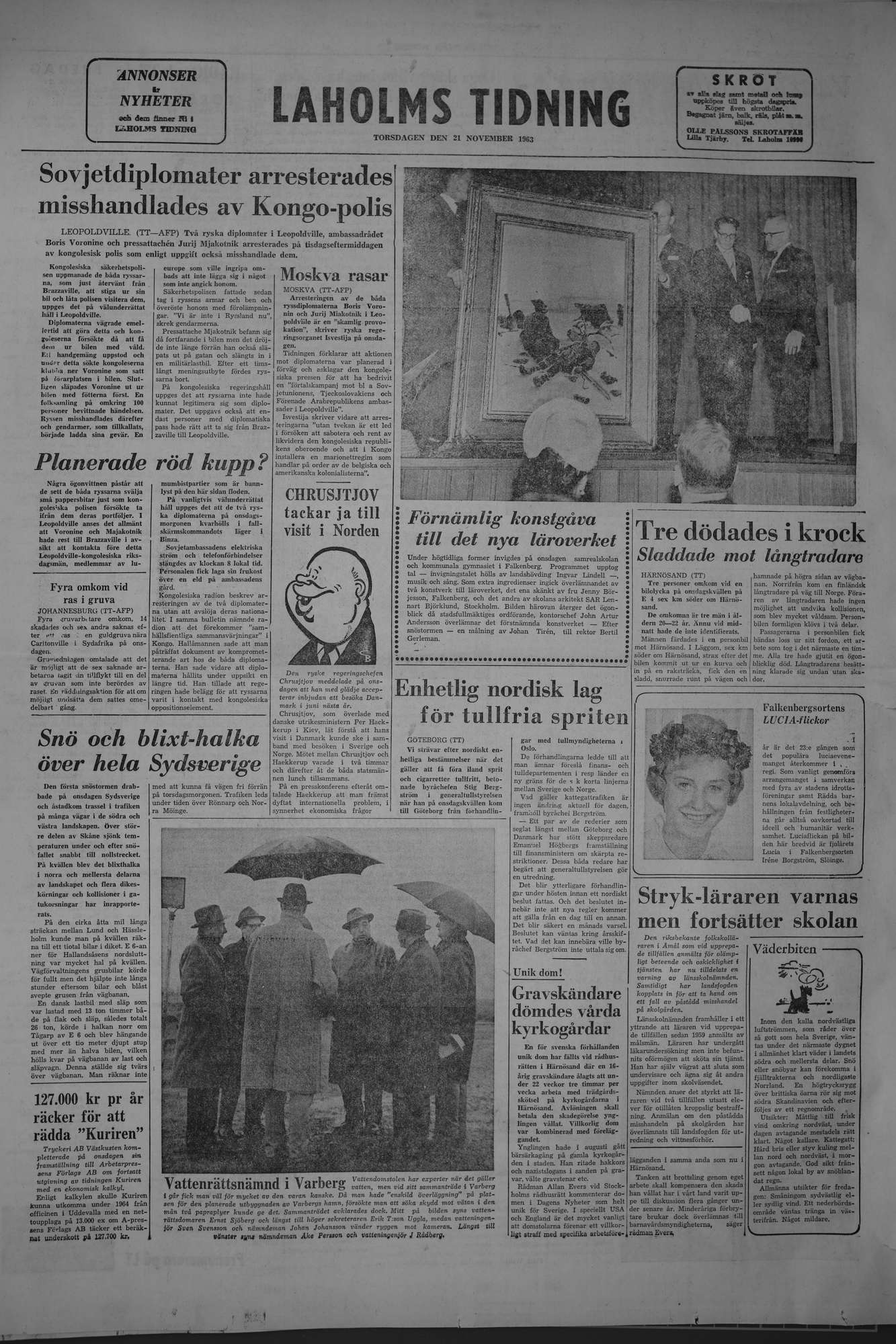 Laholms Tidning Torsdag 21 november 1963, sida 8