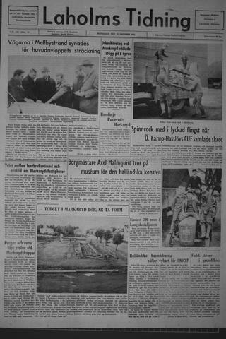 Förstasidan, Måndag 21 oktober 1963