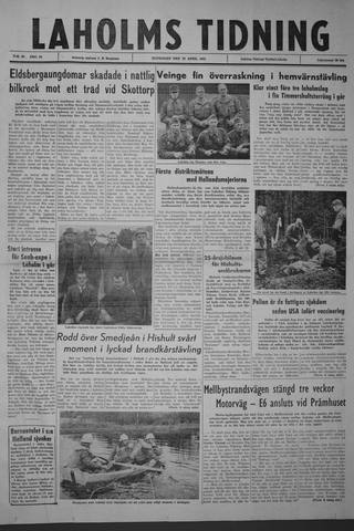 Förstasidan, Måndag 22 april 1963