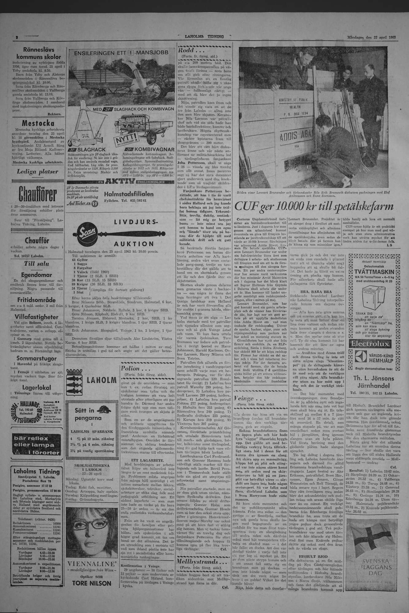 Laholms Tidning Måndag 22 april 1963, sida 2