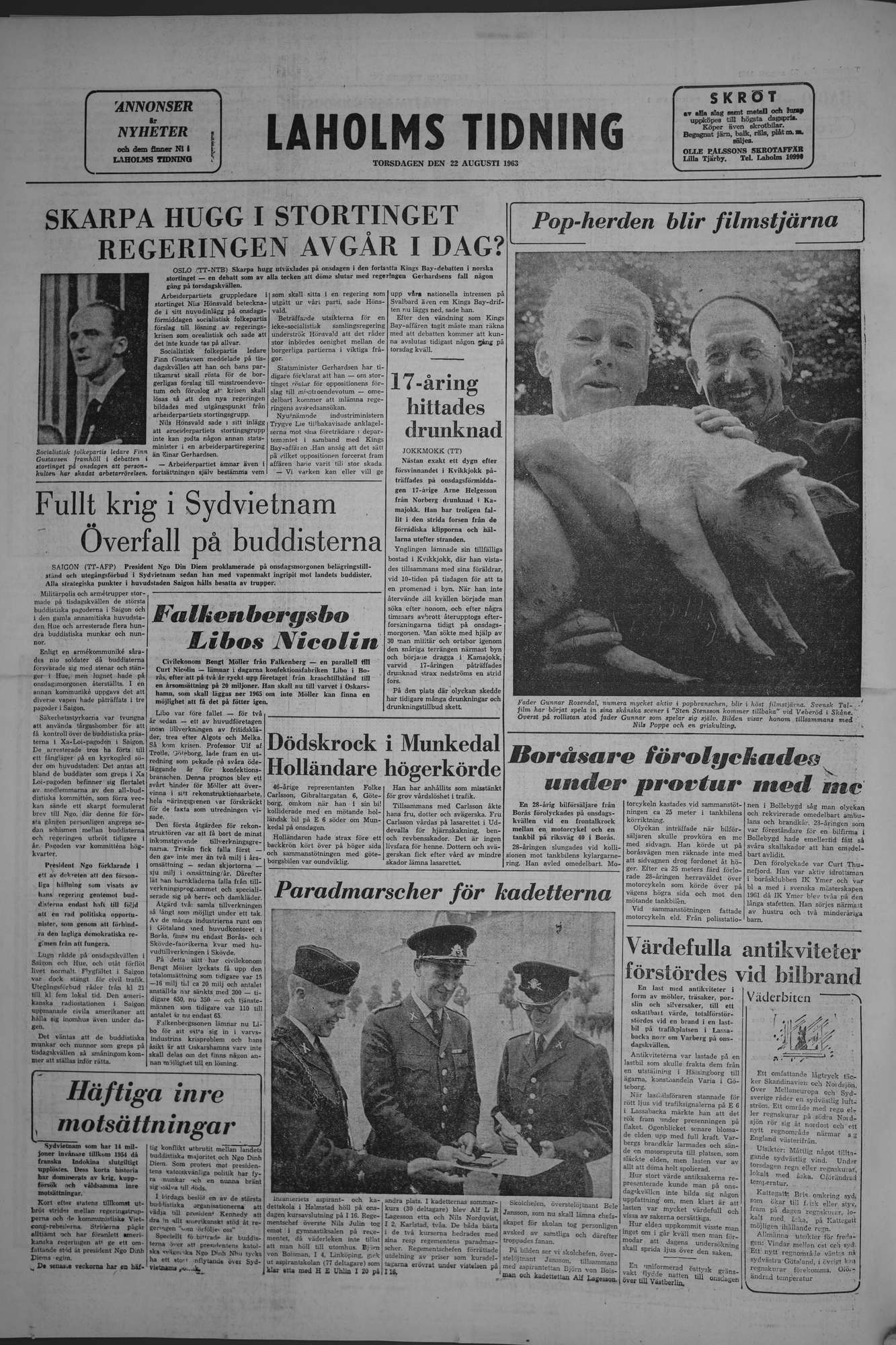 Laholms Tidning Torsdag 22 augusti 1963, sida 8