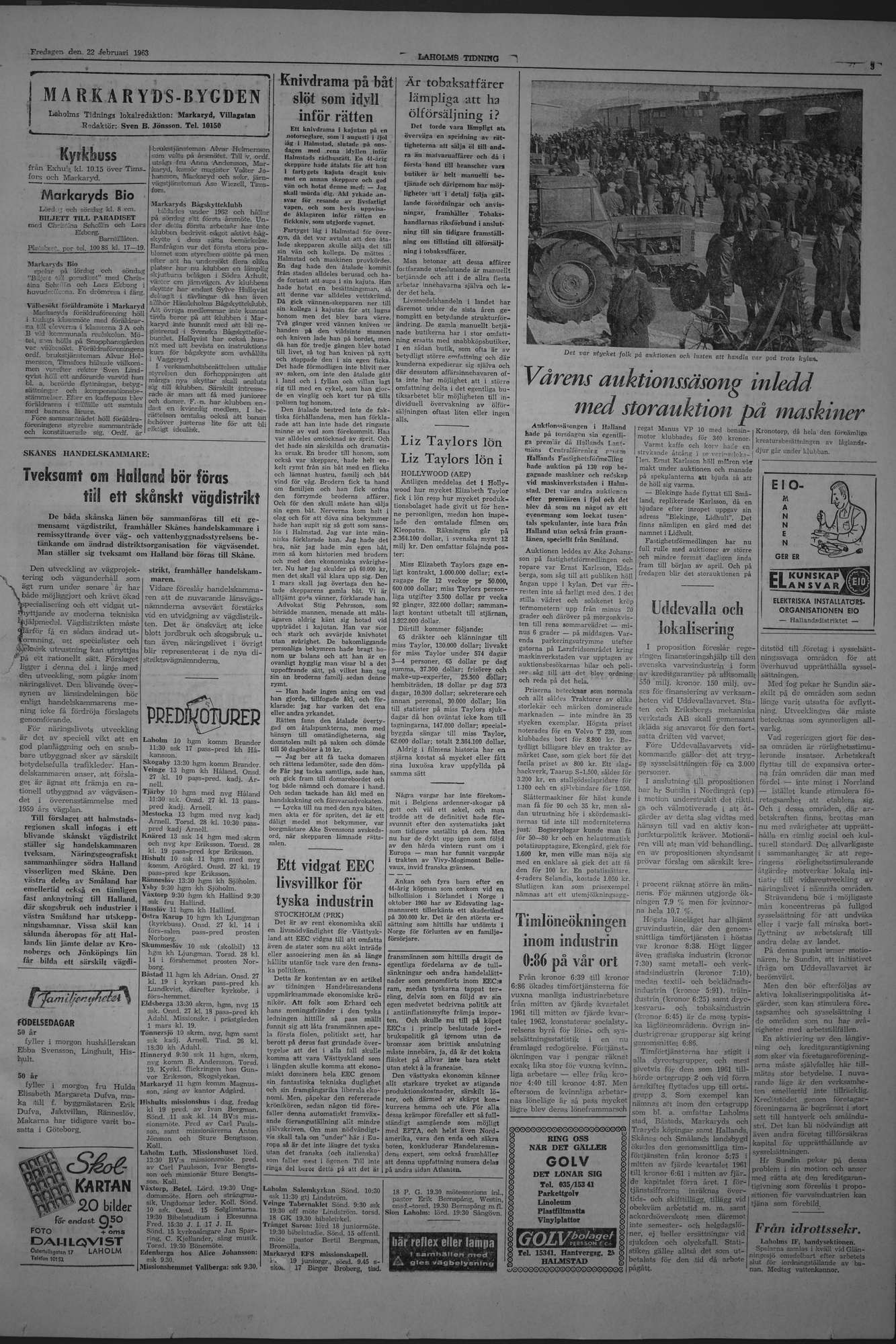 Laholms Tidning Fredag 22 februari 1963, sida 3