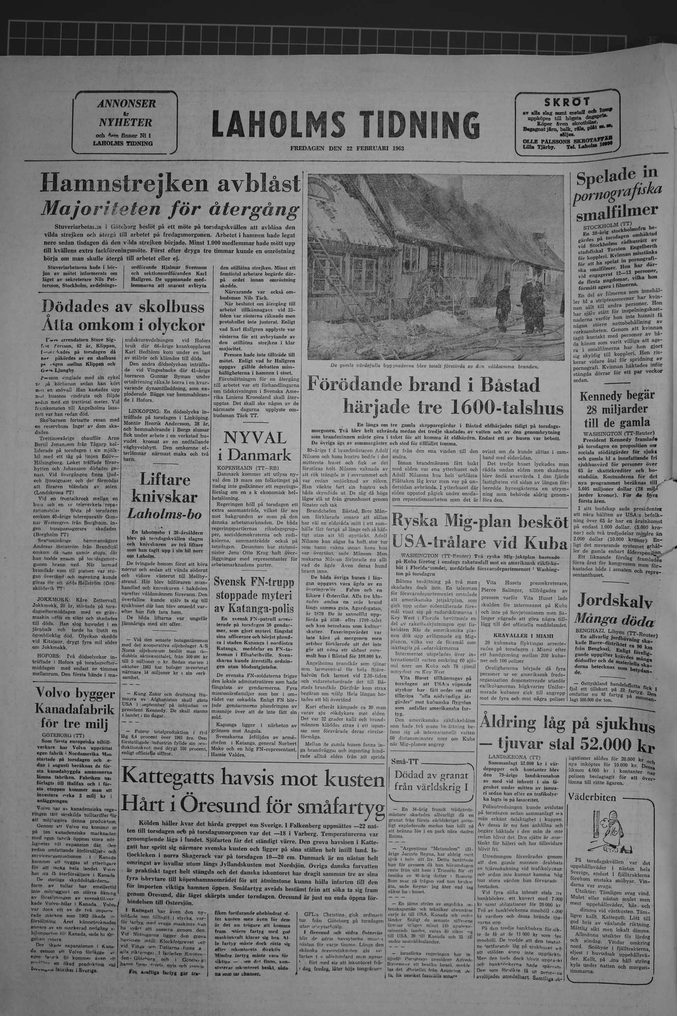 Laholms Tidning Fredag 22 februari 1963, sida 8