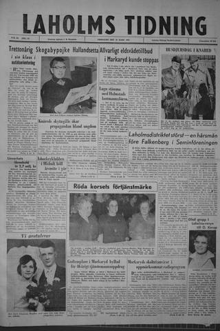 Förstasidan, Fredag 22 mars 1963