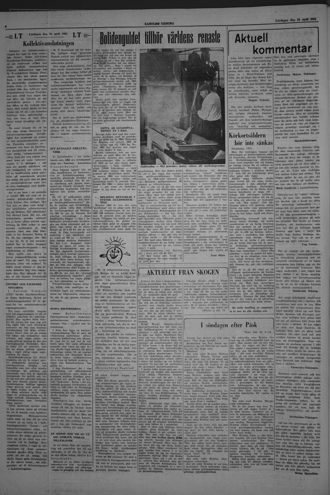 Laholms Tidning Lördag 24 april 1965, sida 4