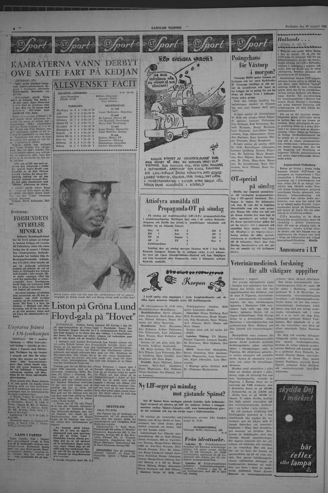 Laholms Tidning Fredag 23 augusti 1963, sida 6