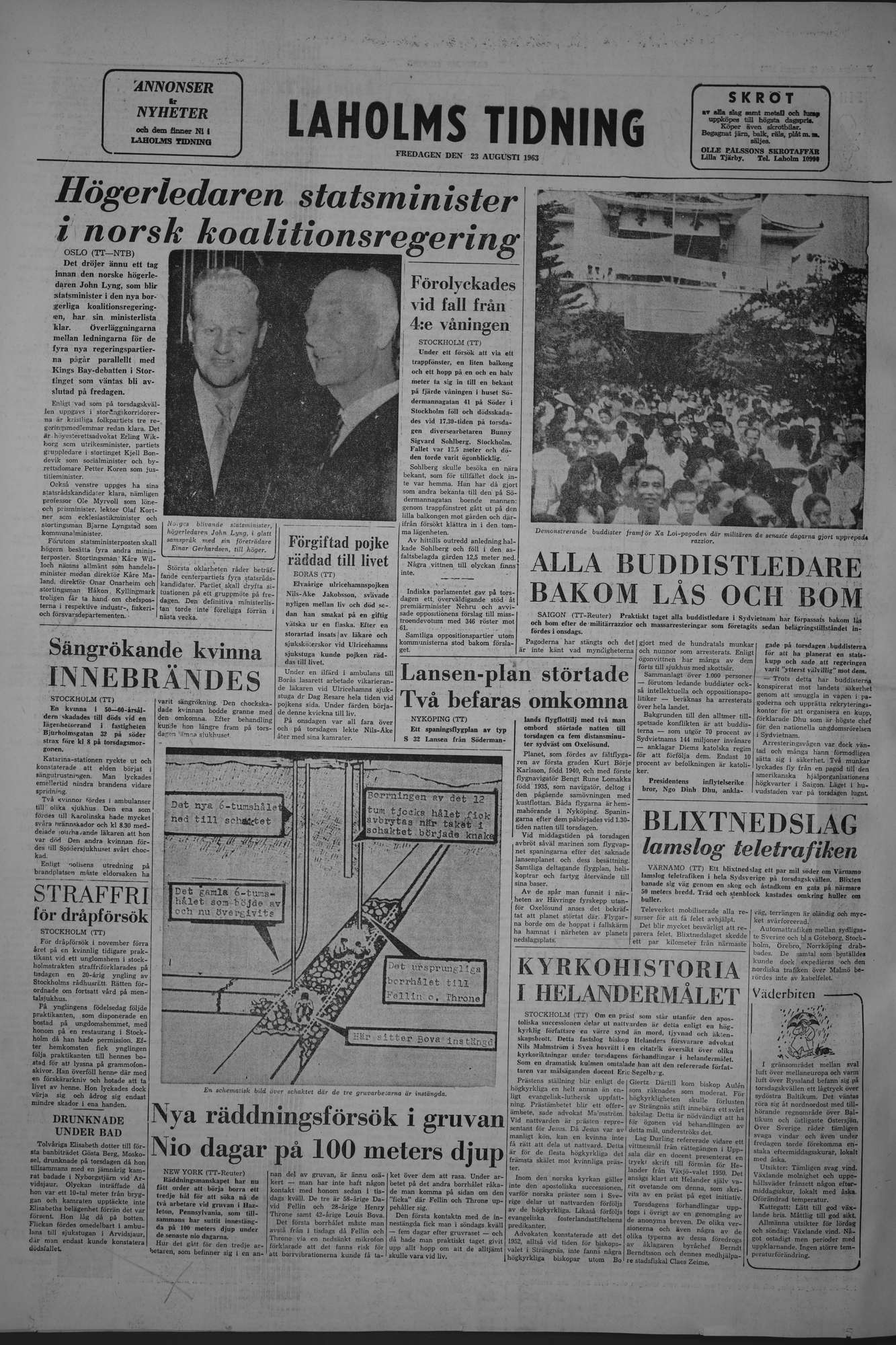 Laholms Tidning Fredag 23 augusti 1963, sida 8