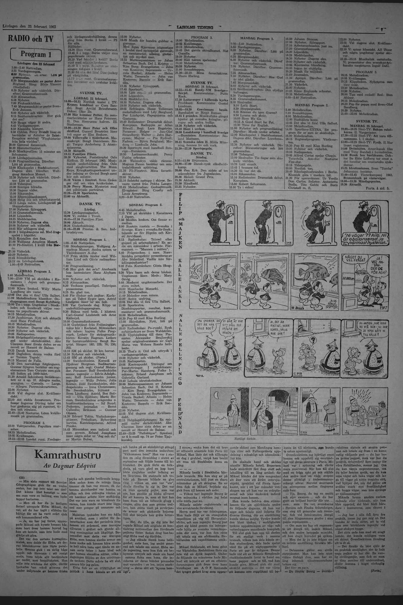 Laholms Tidning Lördag 23 februari 1963, sida 7