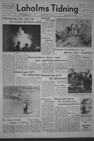Förstasidan, Måndag 3 maj 1965
